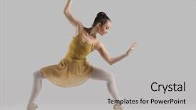  Presentation with ballet - Amazing presentation having dancers white - professional female ballet dancer isolated backdrop and a light gray colored foreground