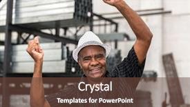  Presentation with brazilian candies - Colorful PPT theme enhanced with latino dances - brazilian man dancing samba backdrop and a tawny brown colored foreground