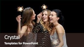  Presentation with disco in night club - PPT theme with dancing at night club disco background and a tawny brown colored foreground