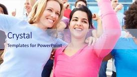  Presentation with concert band dancing - Presentation theme consisting of dancing at outdoor concert performance background and a  colored foreground