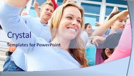  Presentation with performance - Amazing slide deck having dancing at outdoor concert performance backdrop and a  colored foreground