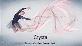  Presentation with abstract swirl - Amazing slide deck having dancing ballet performance artist backdrop and a light gray colored foreground