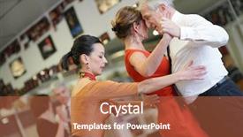  Presentation with class - Slide deck with dancing class with dance background and a red colored foreground