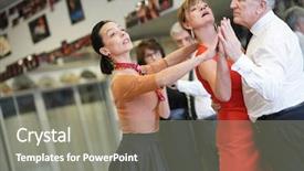  Presentation with class - PPT layouts having dancing class with dance background and a gray colored foreground
