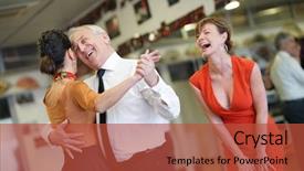  Presentation with class - PPT theme having dancing class with dance background and a red colored foreground