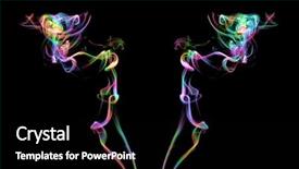  Presentation with duo - PPT theme with dancing duo photographed smoke trails background and a black colored foreground