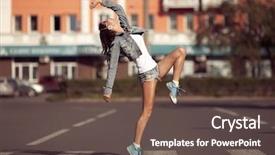  Presentation with dance beautiful couple dancing ballroom - PPT layouts enhanced with music building - beautiful dancing girl background and a dark gray colored foreground