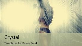  Presentation with polyethylene - Cool new presentation theme with dancing girl polyethylene film disco backdrop and a  colored foreground