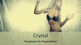  Presentation with polyethylene - Amazing slides having dancing girl polyethylene film disco backdrop and a mint green colored foreground