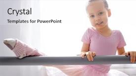  Presentation with ballerina - Beautiful presentation theme featuring dancing in a room baby backdrop and a white colored foreground
