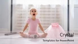  Presentation with girl pink baby shower - Slides enhanced with dancing in a room baby background and a lemonade colored foreground