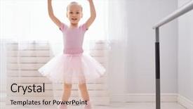  Presentation with girl pink baby shower - Slide set featuring dancing in a room baby background and a soft green colored foreground