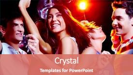  Presentation with night club - PPT layouts consisting of dancing in the night club background and a coral colored foreground