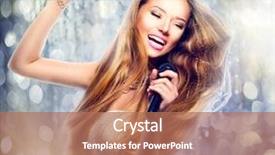  Presentation with disco dancing silhouettes - PPT layouts consisting of dancing over holiday glowing background background and a coral colored foreground