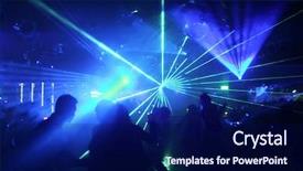  Presentation with laser beams - Presentation enhanced with dancing people between laser-beams background and a navy blue colored foreground