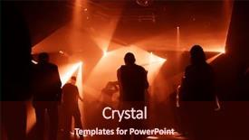  Presentation with club - Presentation theme consisting of dancing people in an underground club background and a wine colored foreground