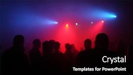  Presentation with club - Beautiful presentation design featuring dancing-people-in-an-underground backdrop and a black colored foreground