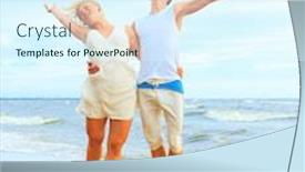  Presentation with honeymoon - Theme enhanced with caribbean dance - dancing vacation honeymoon background and a sky blue colored foreground