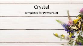  Presentation with thyme - Presentation theme consisting of dandelions thyme mint bells rape background and a sky blue colored foreground