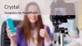  Presentation with beauty and fashion - Colorful PPT theme enhanced with dandruff - beauty fashion blogger recording video backdrop and a  colored foreground