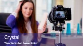 Presentation with beauty and fashion - Amazing theme having dandruff - beauty fashion blogger recording video backdrop and a navy blue colored foreground