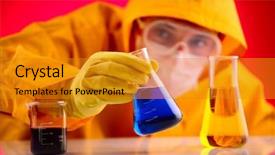  Presentation with laboratory animal science - Cool new presentation theme with danger chemicals - science laboratory backdrop and a  colored foreground