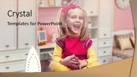  Presentation with danger - Amazing PPT theme having danger de la maison - little housewife backdrop and a  colored foreground