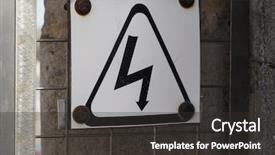  Presentation with danger - Theme with danger of death by electrical background and a dark gray colored foreground