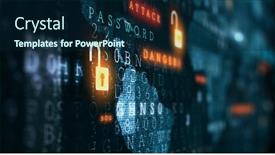  Presentation with danger - Beautiful slide deck featuring danger-of-hack-attack-mixed backdrop and a navy blue colored foreground