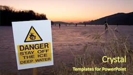  Presentation with danger - Slides featuring danger on ice background and a tawny brown colored foreground