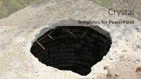  Presentation with danger - Amazing presentation theme having danger-place-with-opened-old backdrop and a light gray colored foreground