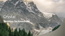  Presentation with rough - Presentation design having dangerous-and-rough-mountains-near background and a gray colored foreground