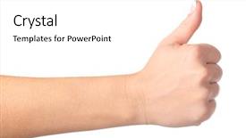  Presentation with waiter hand in white glove - Theme consisting of dangerous goods - gesturing hand ok isolated background and a white colored foreground