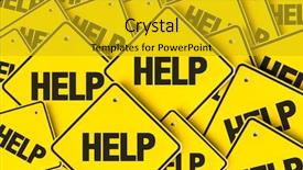  Presentation with humaniti help - Presentation design consisting of dangerous goods - help background and a gold colored foreground