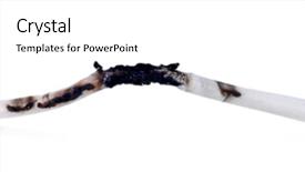  Presentation with burnt - Cool new theme with dangerous goods - short circuit burnt cable isolated backdrop and a white colored foreground