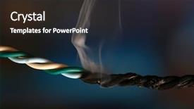  Presentation with burnt - Audience pleasing PPT theme consisting of dangerous goods - short circuit burnt cable backdrop and a wine colored foreground