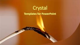  Presentation with burnt - Audience pleasing PPT theme consisting of dangerous goods - short circuit burnt cable backdrop and a tawny brown colored foreground