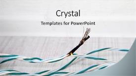  Presentation with burnt - Audience pleasing slide set consisting of dangerous goods - short circuit burnt cable backdrop and a white colored foreground