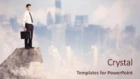  Presentation with good - Presentation with dangerous goods - successful good looking businessman standing background and a lemonade colored foreground