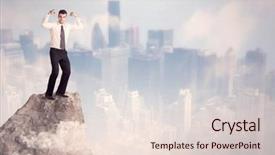  Presentation with good - Amazing presentation theme having dangerous goods - successful good looking businessman standing backdrop and a  colored foreground