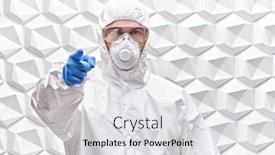  Presentation with epidemic - PPT theme consisting of dangerous-situation-epidemic-a-doctor background and a light gray colored foreground