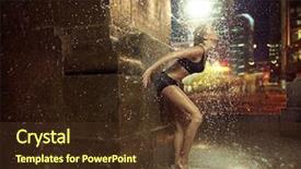  Presentation with fit test - PPT theme enhanced with dangerous sports - fit woman exercising background and a  colored foreground