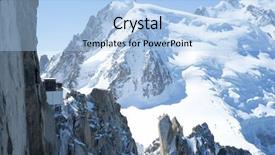  Presentation with mont blanc - Audience pleasing theme consisting of dangerous sports - mont blanc mountain range backdrop and a  colored foreground