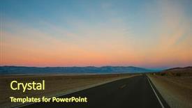  Presentation with travel - Slide set having dangerous valley - travel road one point perspective background and a tawny brown colored foreground