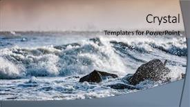  Presentation with weather storm - Beautiful PPT theme featuring dangerous weather natural phenomenon baltic backdrop and a coral colored foreground