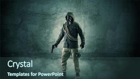  Presentation with dangers - Cool new presentation design with dangers - big peril men in front backdrop and a ocean colored foreground