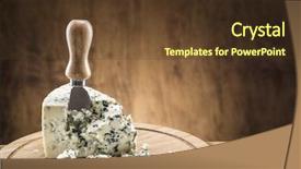 Presentation with blue cheese - Beautiful theme featuring danish blue cheese backdrop and a tawny brown colored foreground