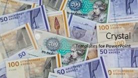  Presentation with danish - Audience pleasing slides consisting of danish crowns currency from denmark backdrop and a mint green colored foreground