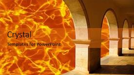  Presentation with hell - Slides featuring dantes inferno - composite image of burning hell background and a gold colored foreground