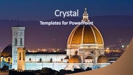  Presentation with michelangelo - Audience pleasing slide set consisting of firenze duomo cathedral of florence backdrop and a ocean colored foreground